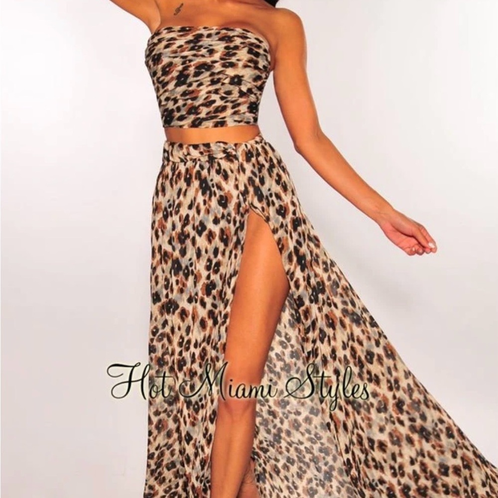 Leopard Print Two-Piece Set - Picture 3 of 6